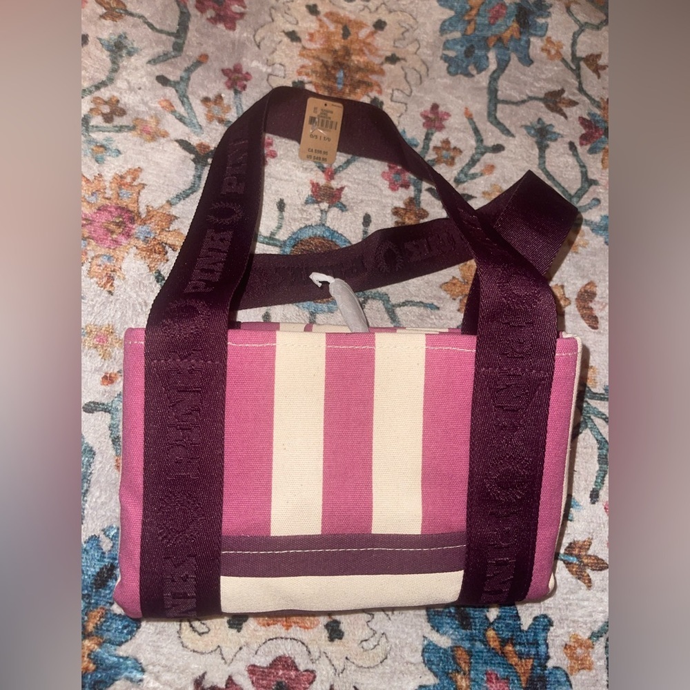 Victoria secret pink striped bag nwt - Picture 2 of 2